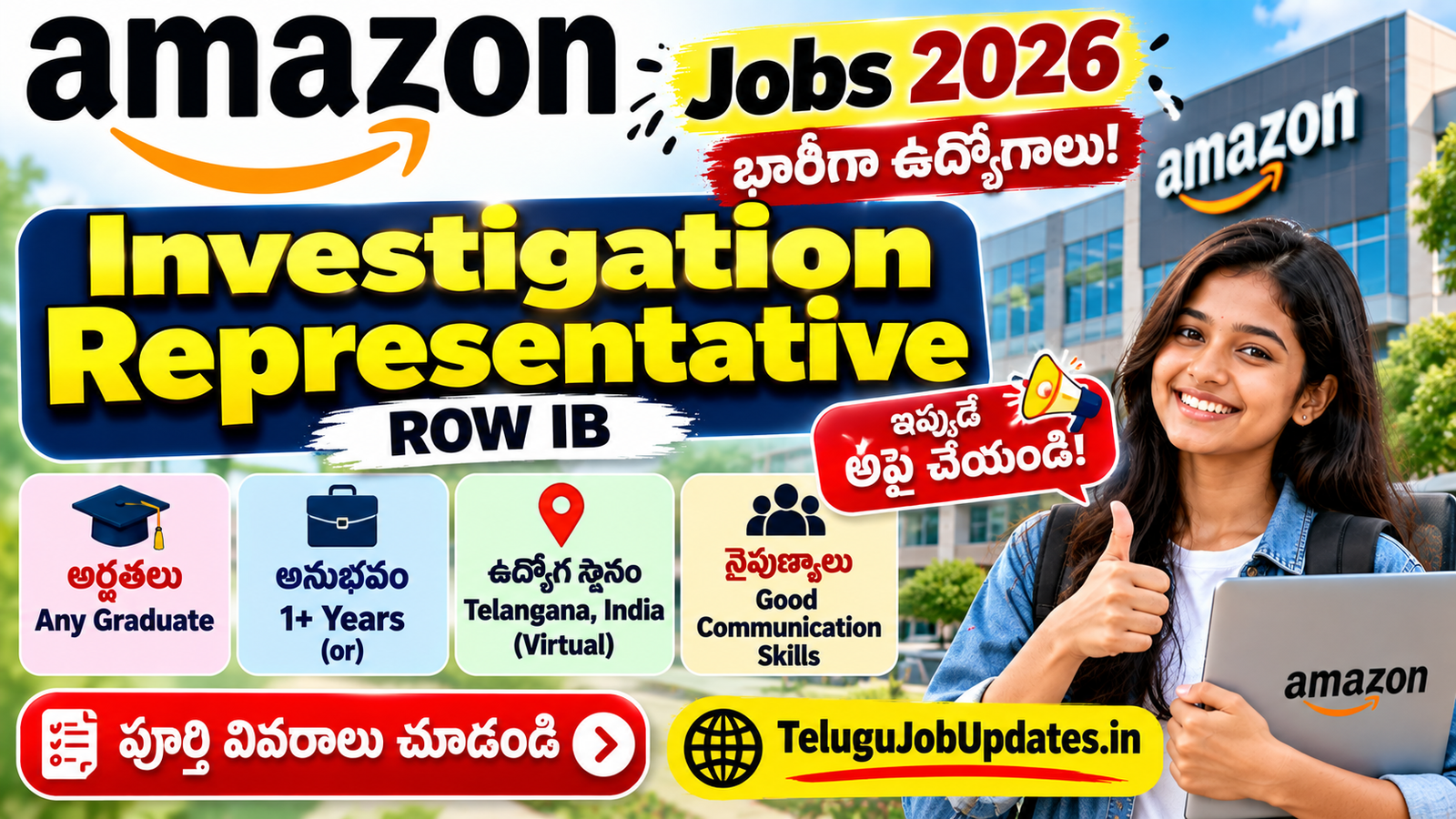 Amazon Investigation Representative Jobs 2026 – Apply Online